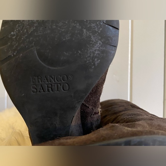 FRANCO SARTO Suede Tall Wedge Boots - Picture 5 of 10